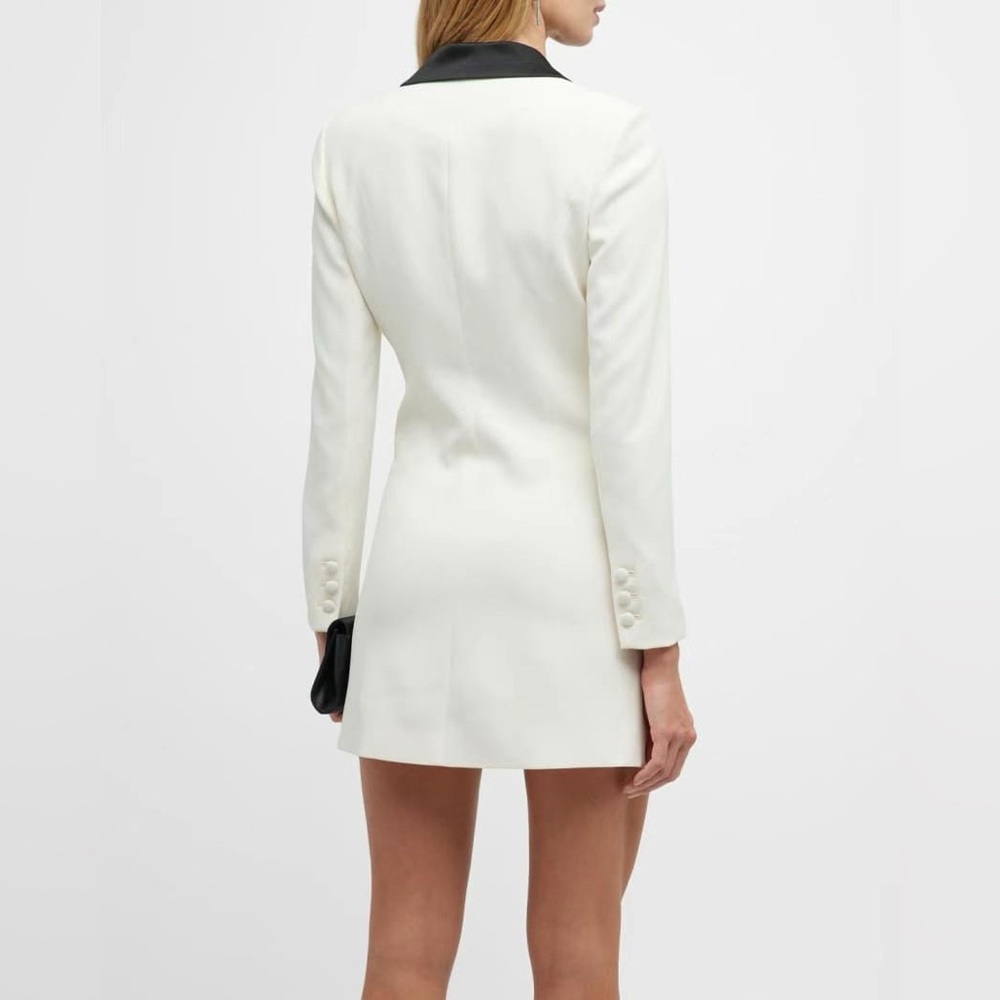 NWT $550 Alice + Olivia Kryie Tuxedo Blazer Dress - Picture 6 of 14